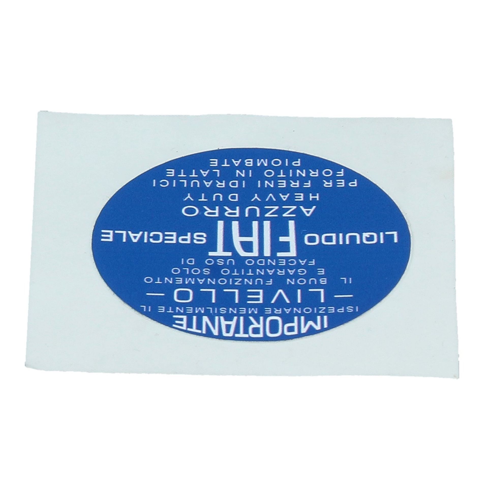 Livello Brake Fluid Reservoir Sticker