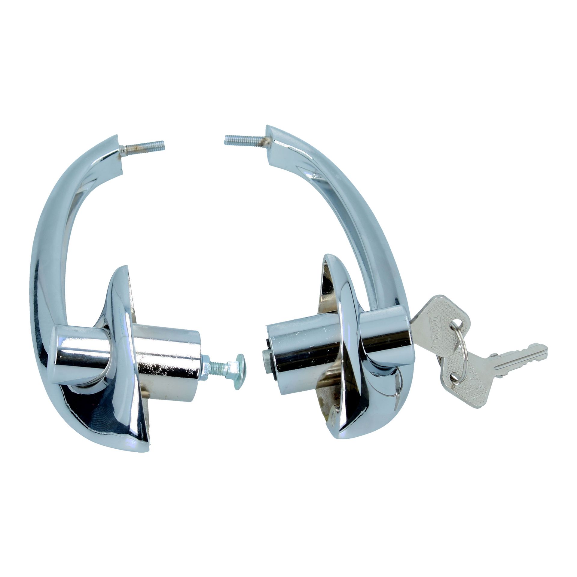 Chrome Outer Door Handle Set X 2 SWB