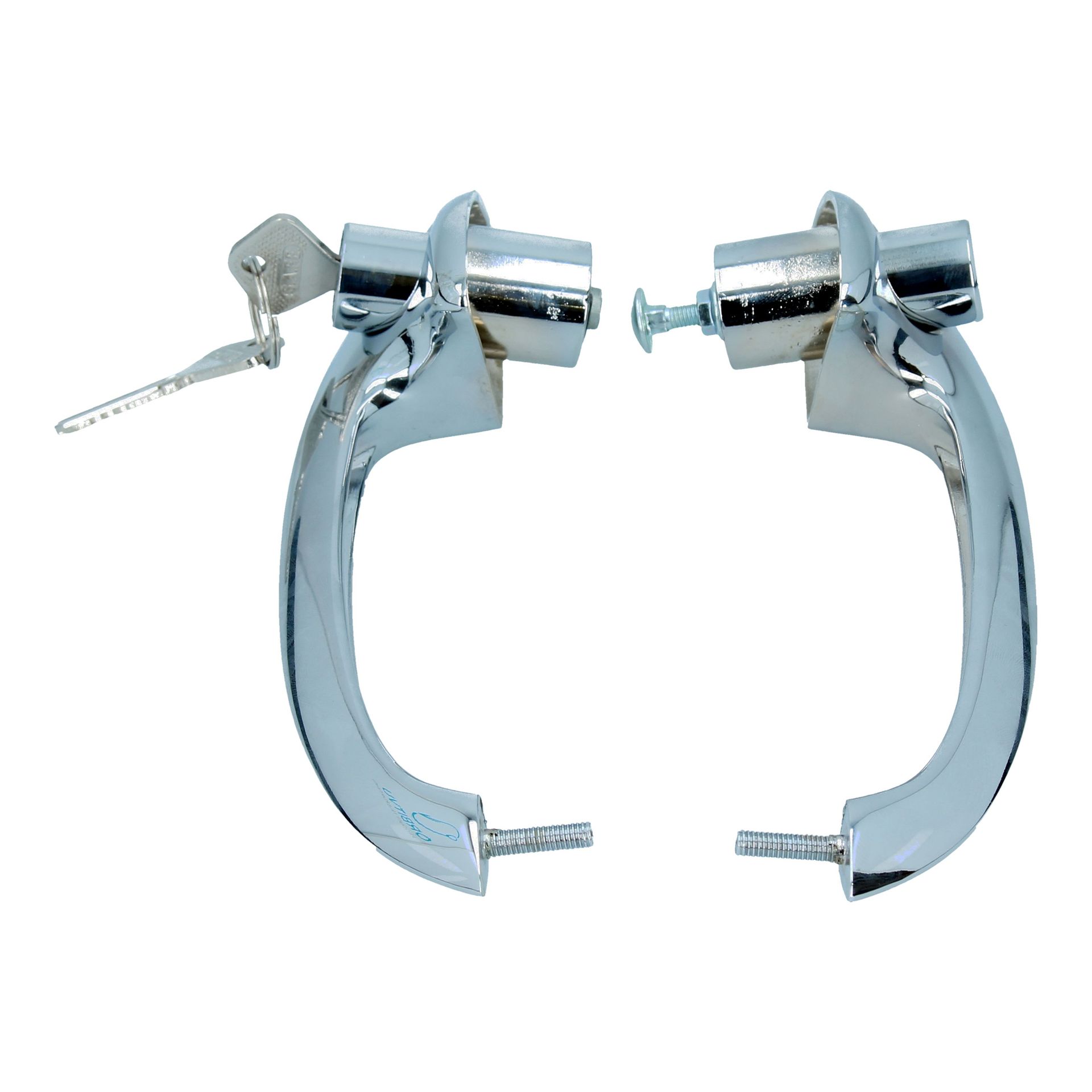 Chrome Outer Door Handle Set X 2 SWB
