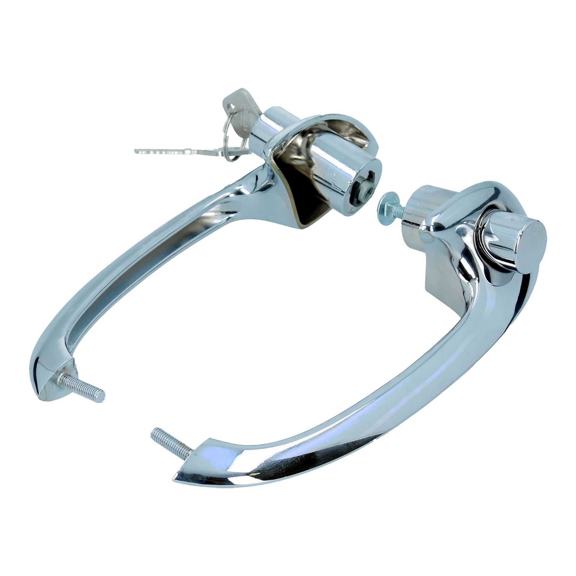 Chrome Outer Door Handle Set X 2 SWB