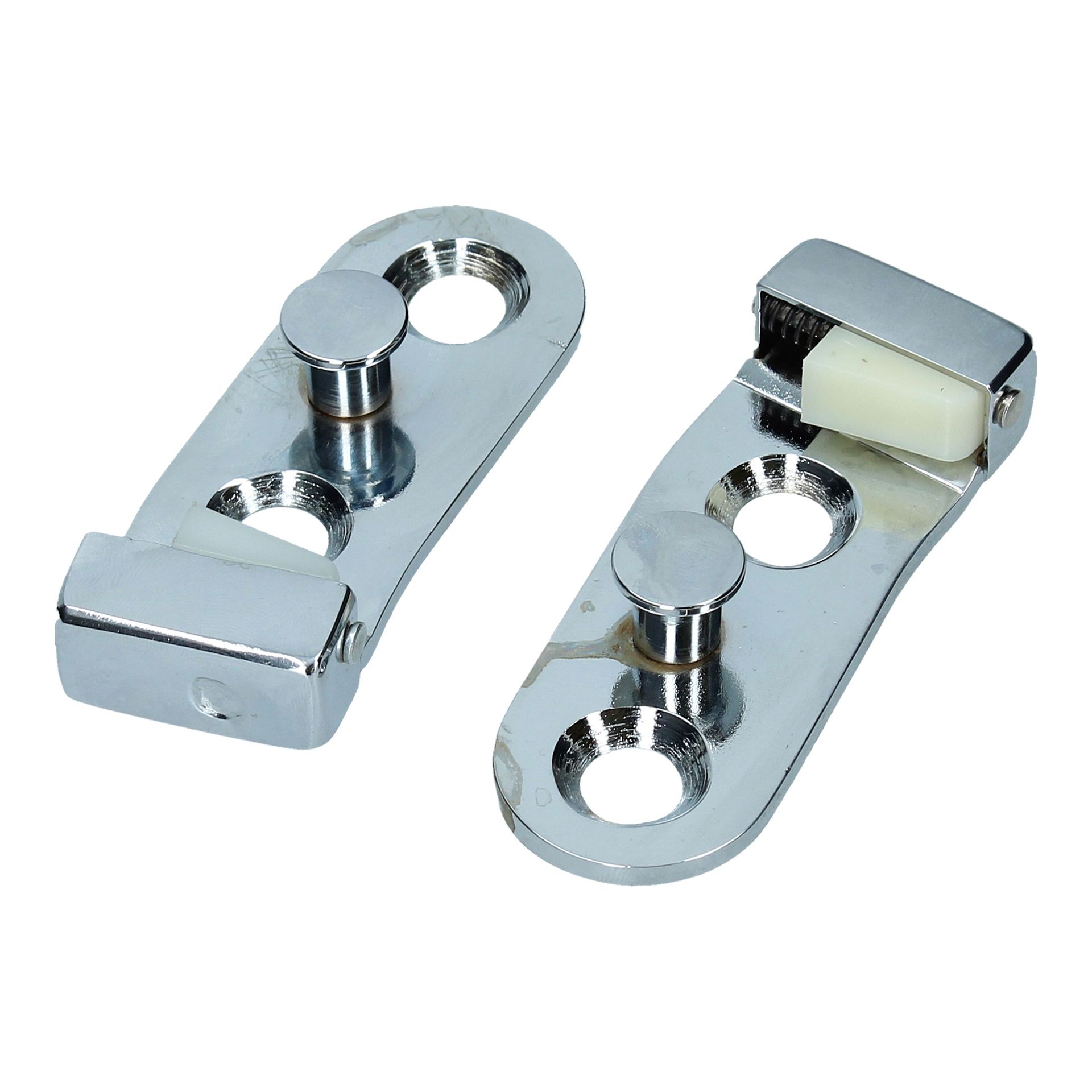 Chrome Door Lock Striker Plate Set