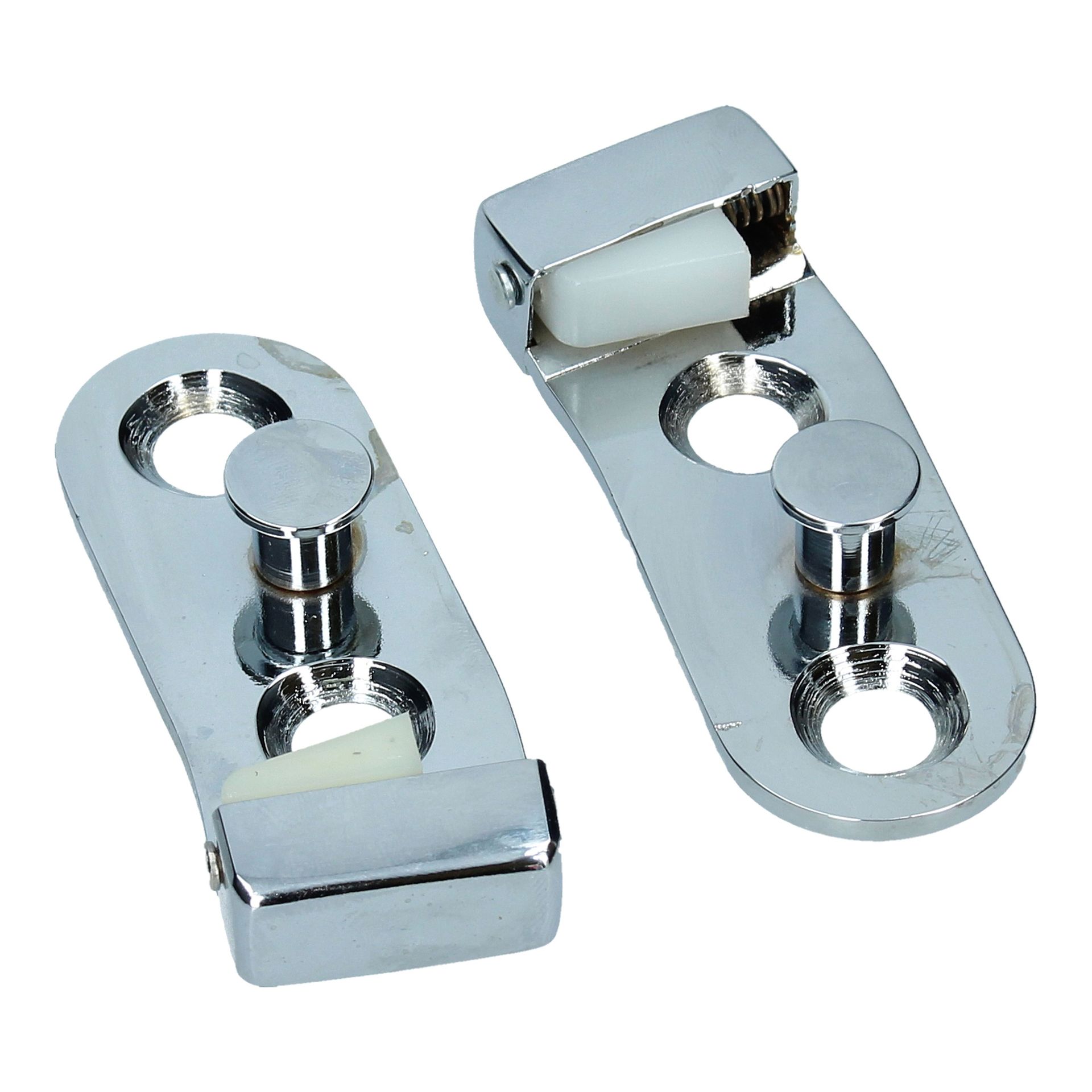 Chrome Door Lock Striker Plate Set