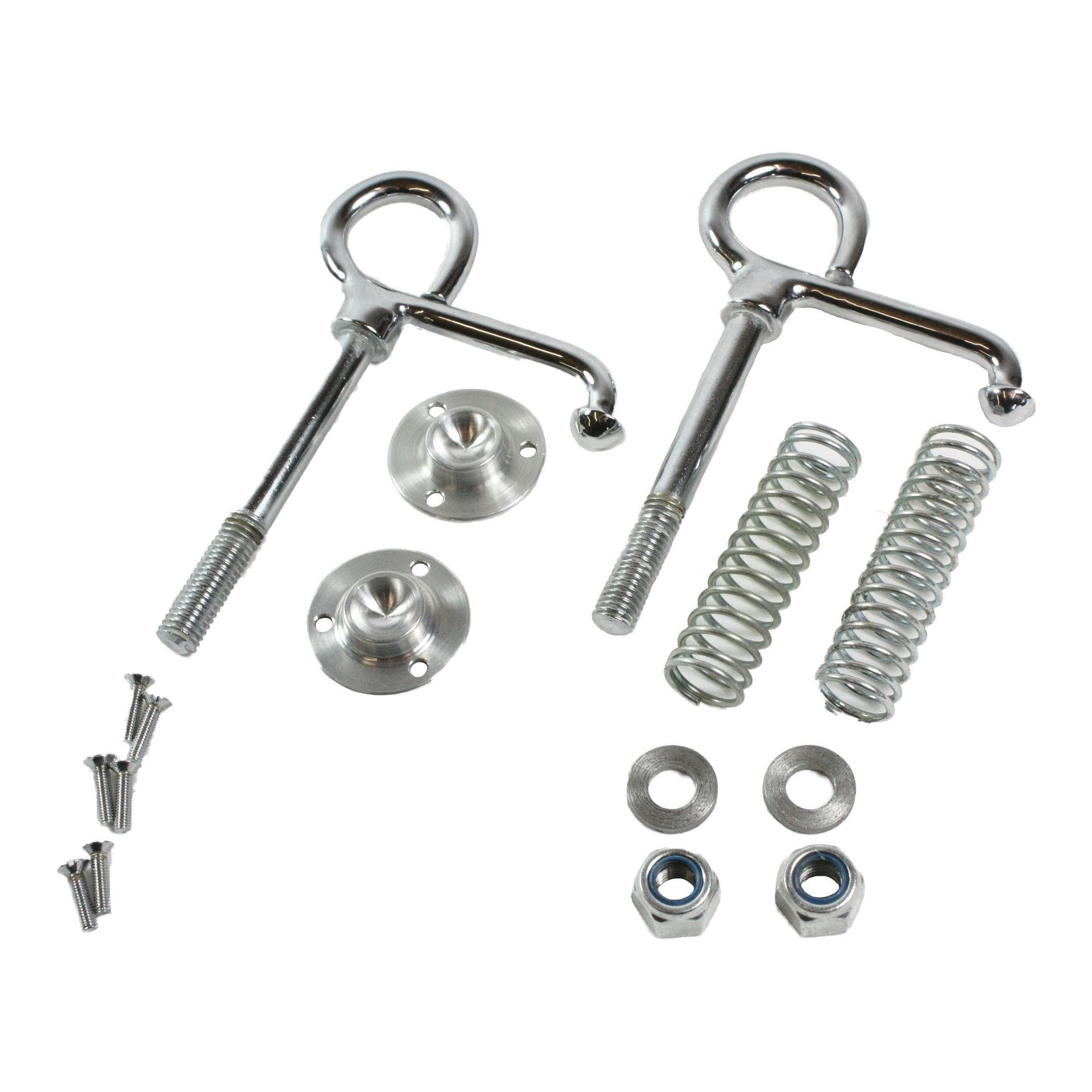 Chrome Bonnet Hook Kit