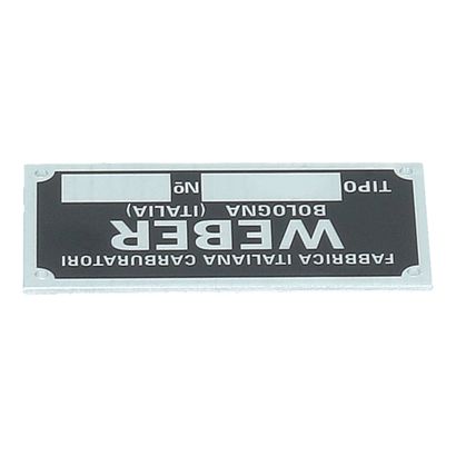 Weber Carburettor ID Tag