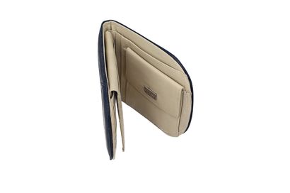 Wallets - Navy/Leather (W/ Coin Pocket)