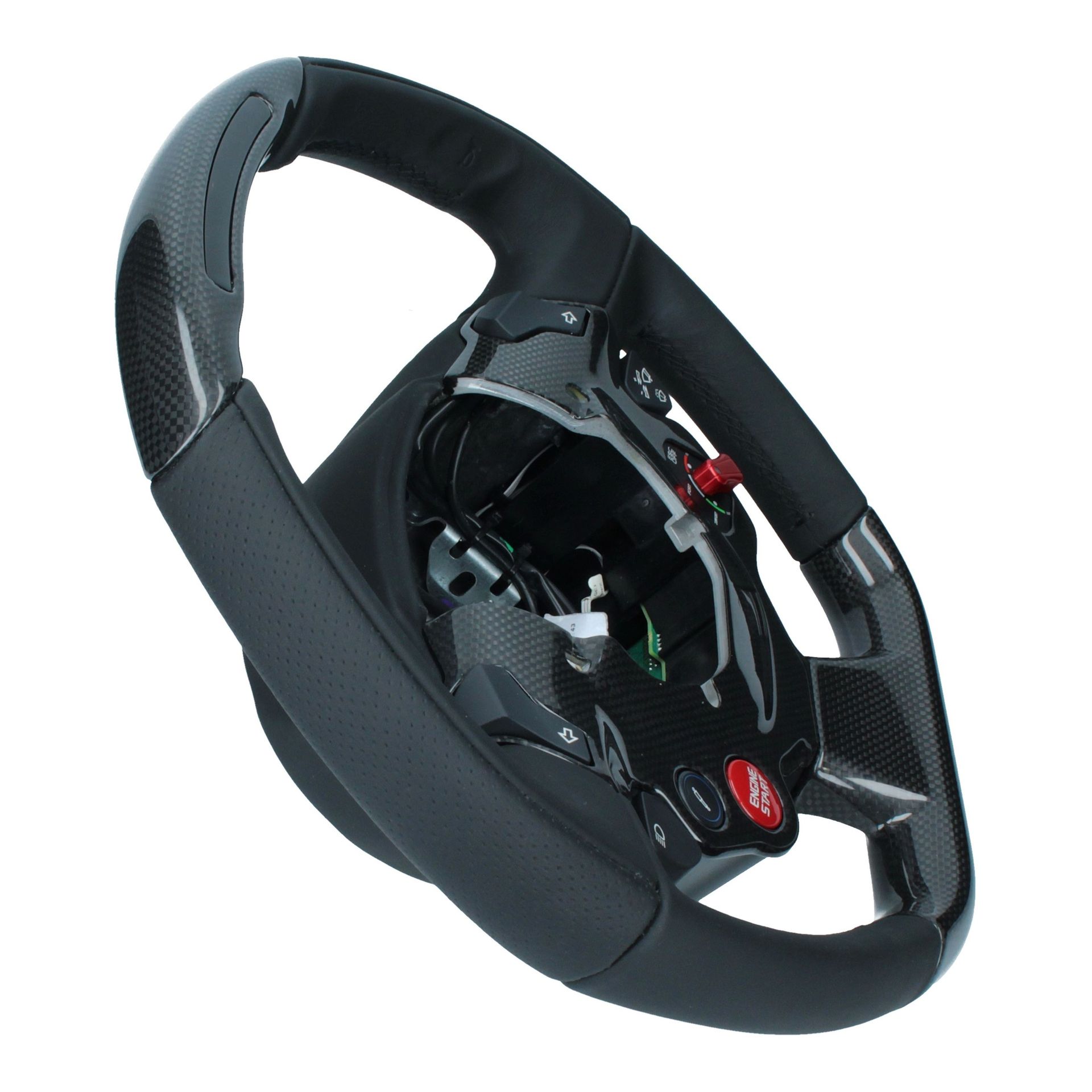 Steering Wheel Leather Carbon with LED California Turbo