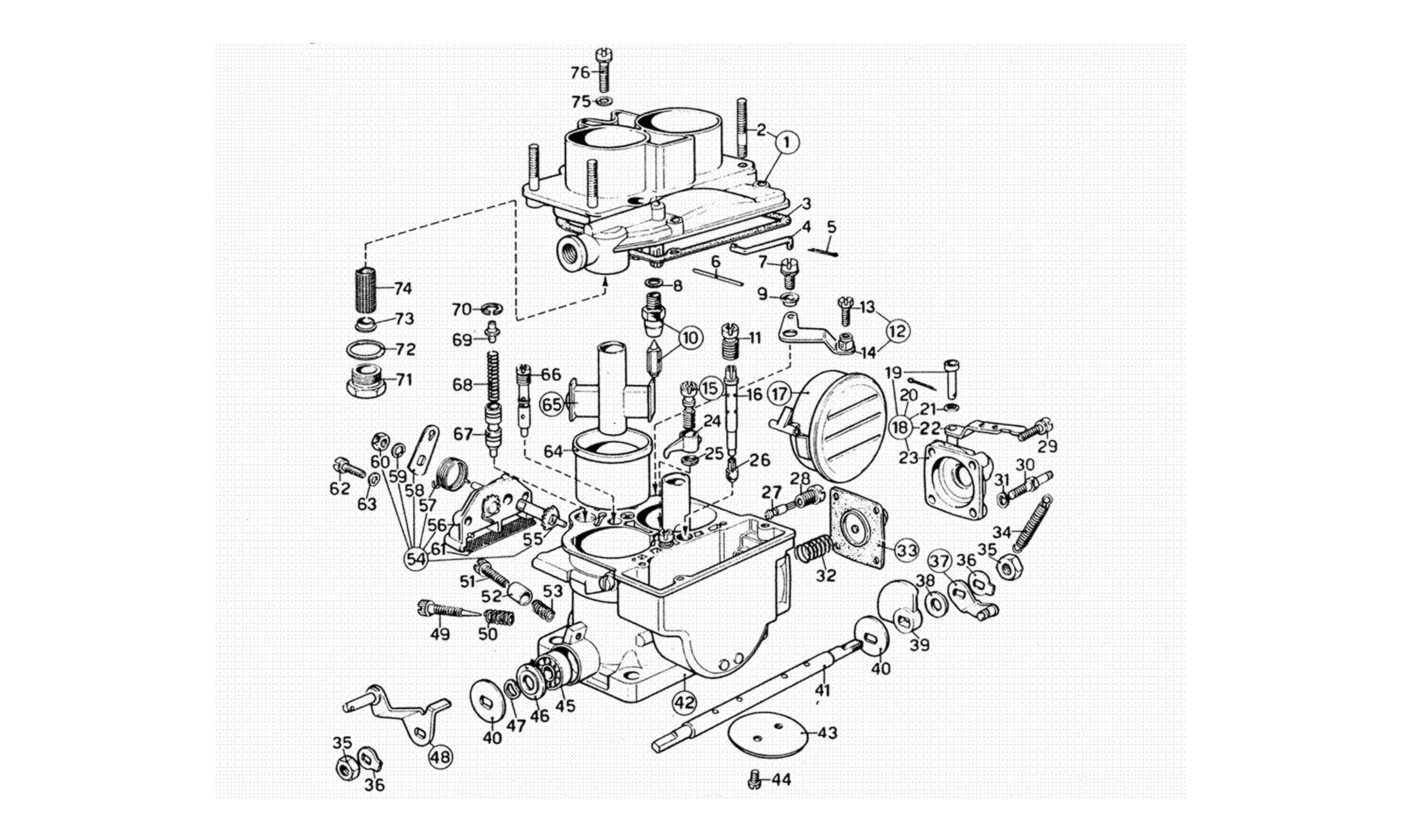 Schematic: Weber 40 Dcnf/1 Carburettor