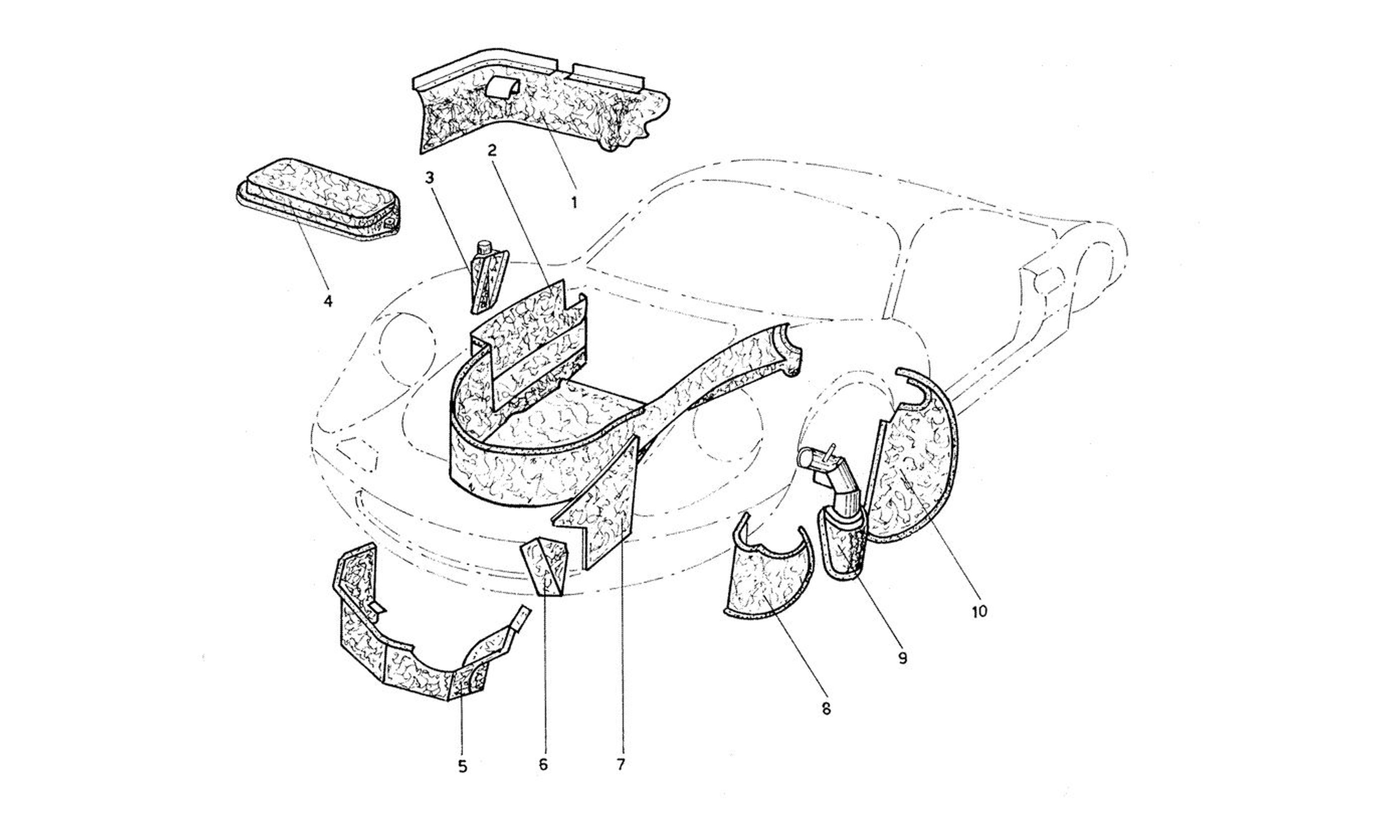 Schematic: Front Inner Panels & Sheilds