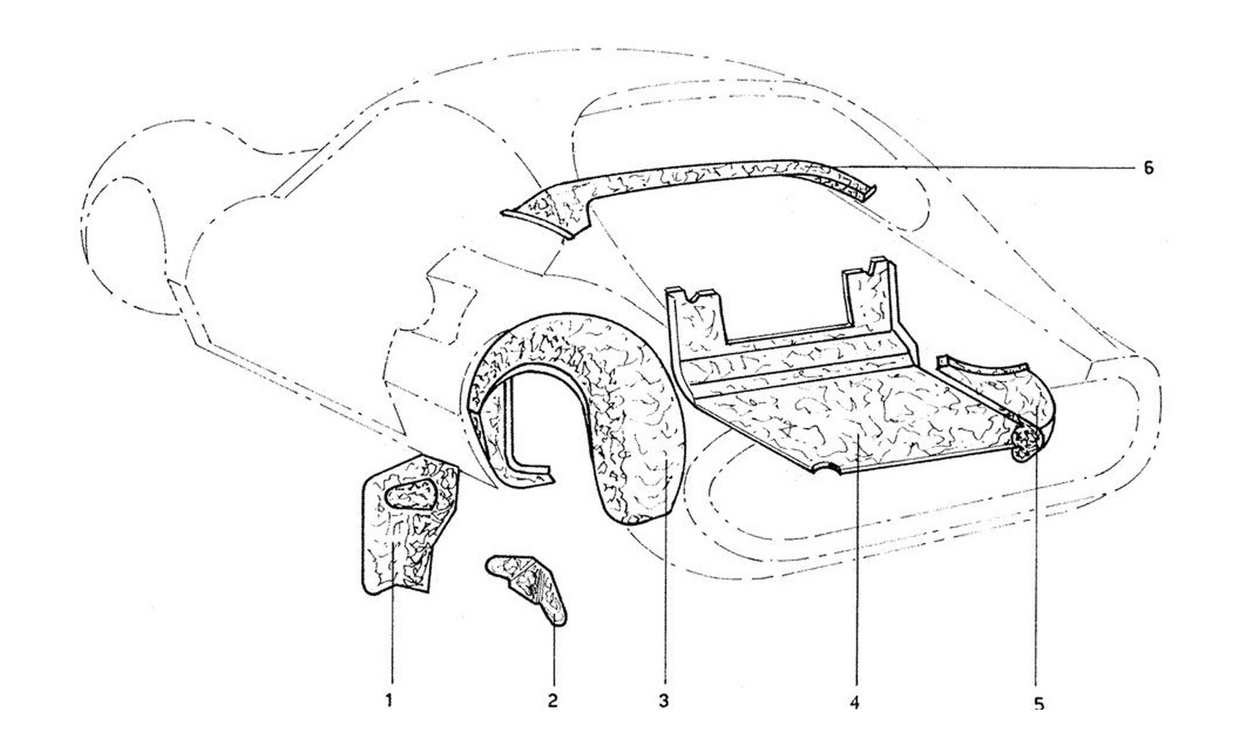 Schematic: Rear Inner Panels & Sheilds