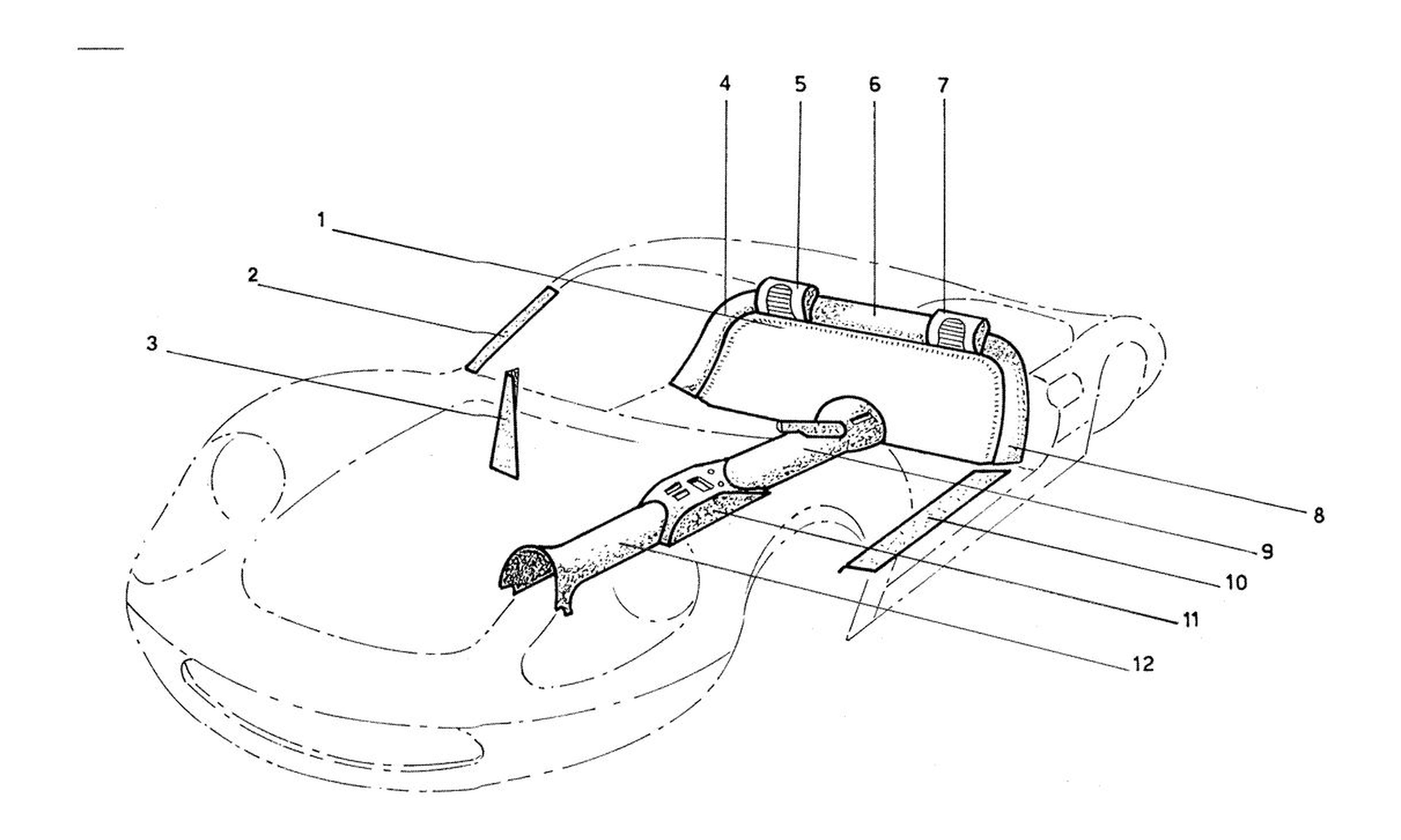 Schematic: Centre Console & Head Rests