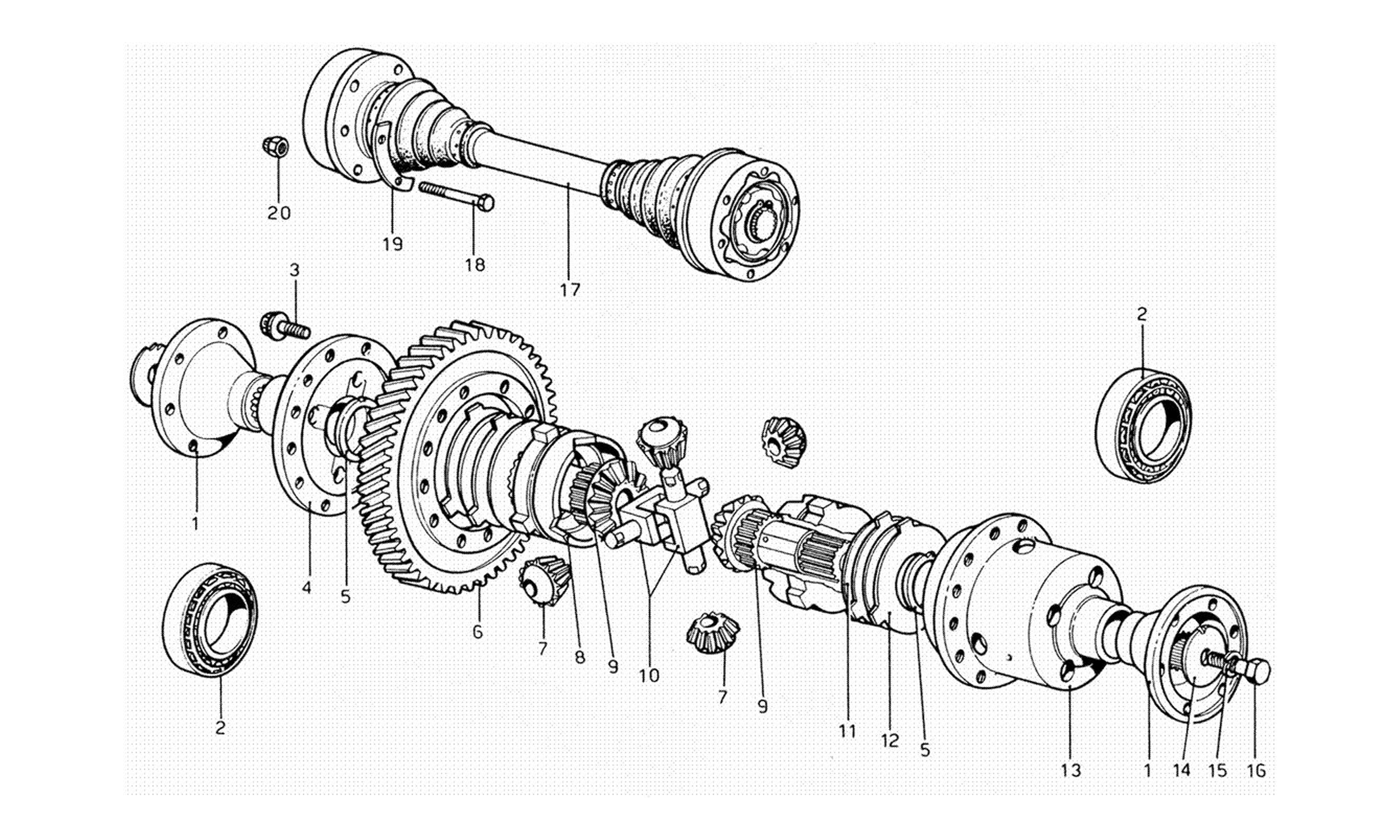 Schematic: Differential & Axle Shafts