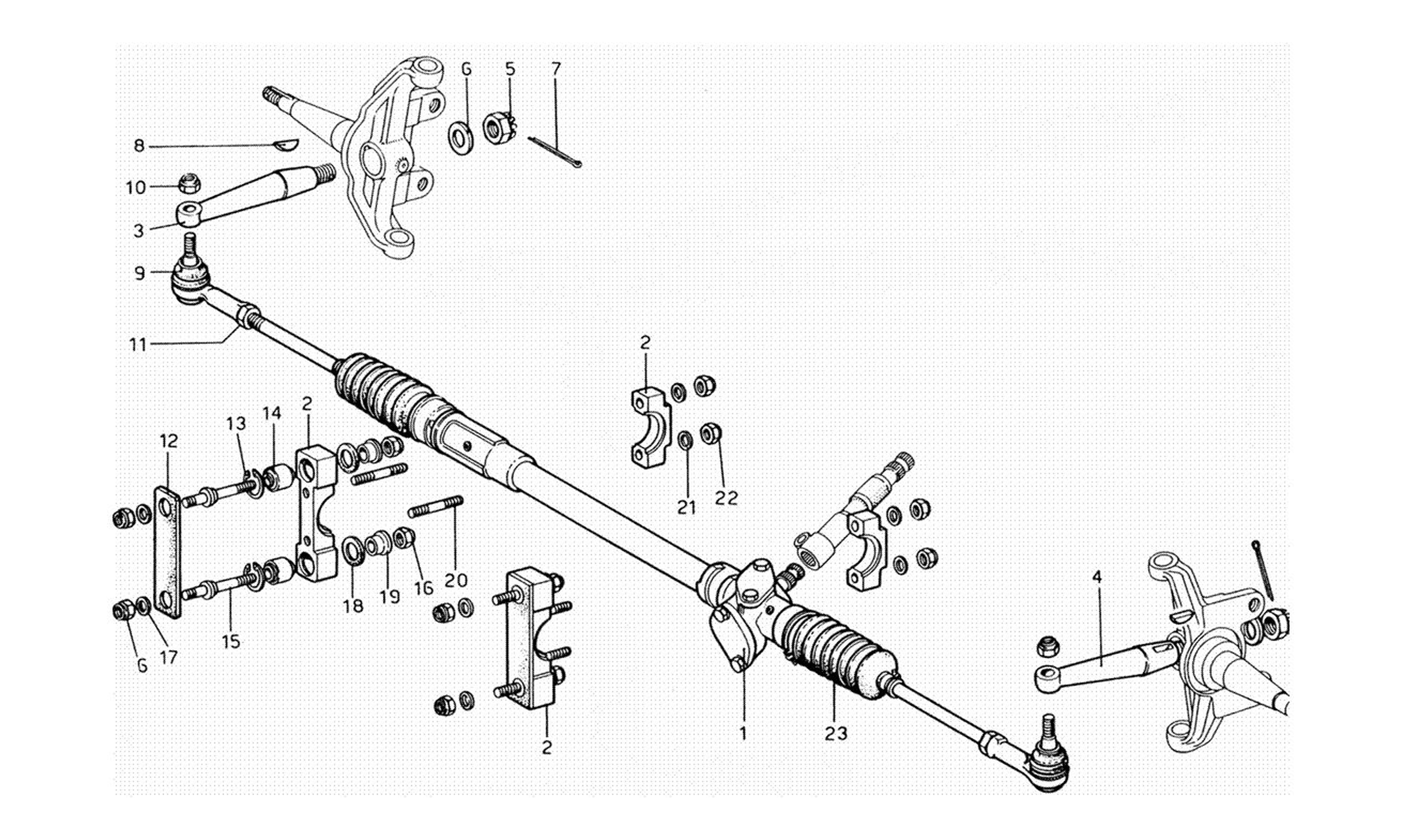 Schematic: Steering Box And Steering Connections