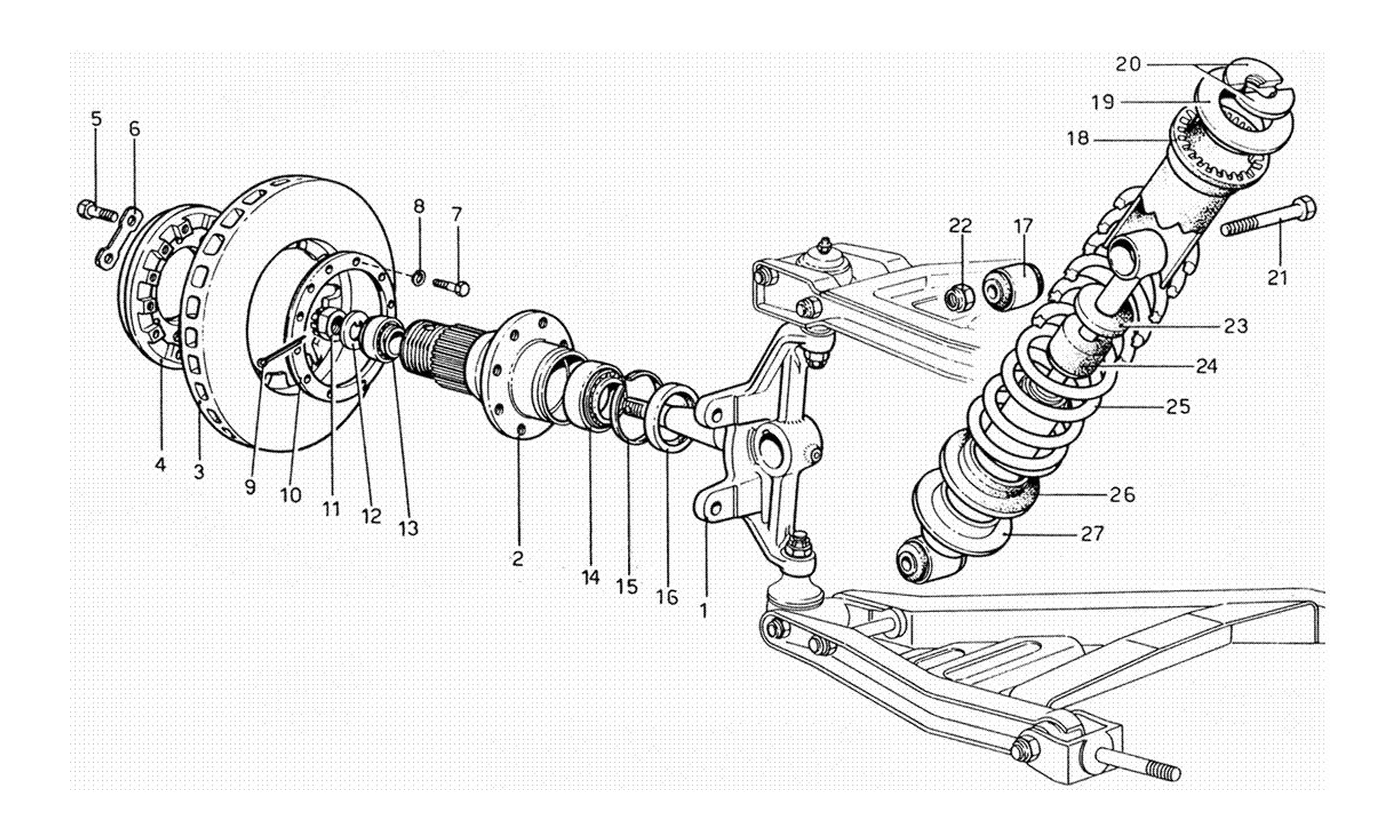 Schematic: Front Suspension Shock Absorber