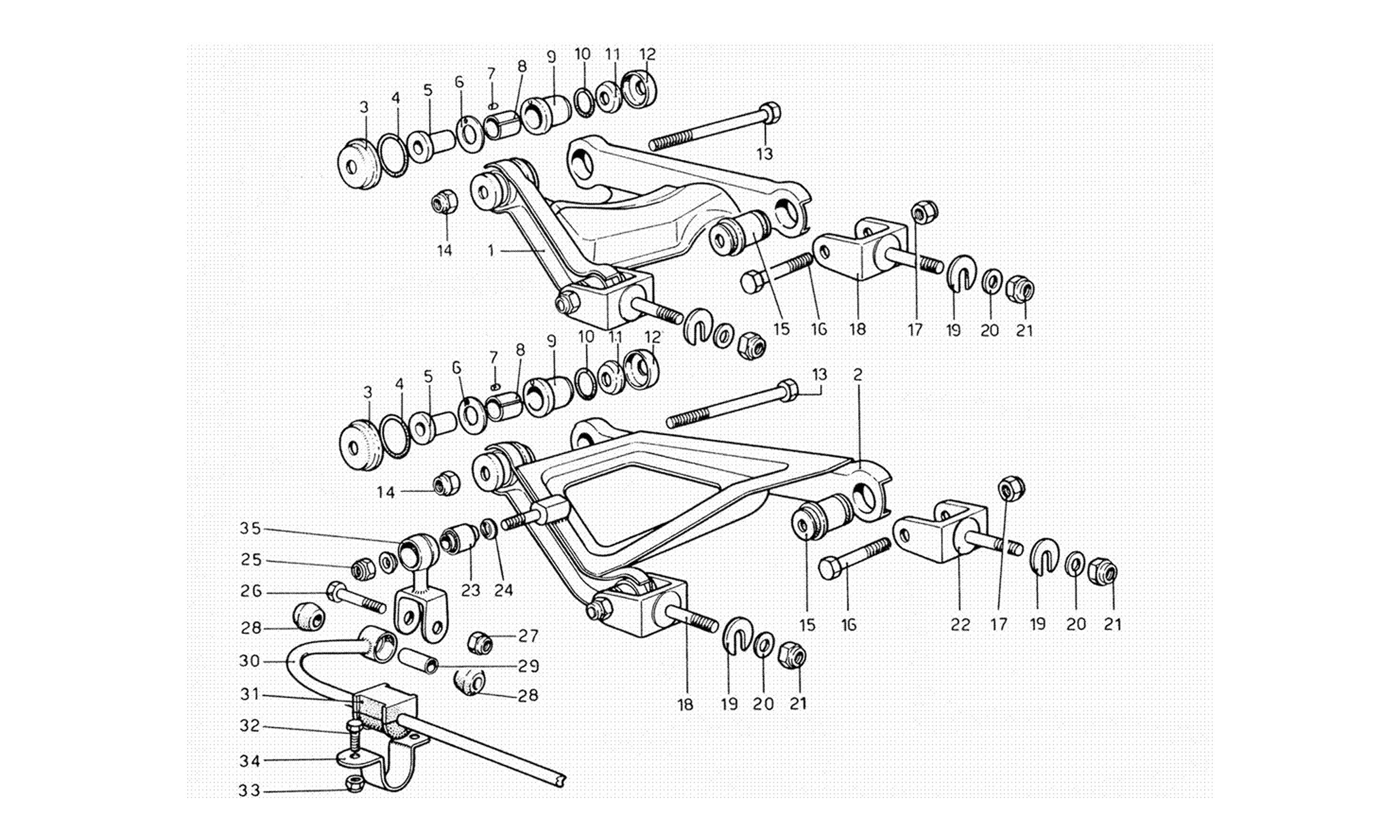 Schematic: Rear Suspension Levers