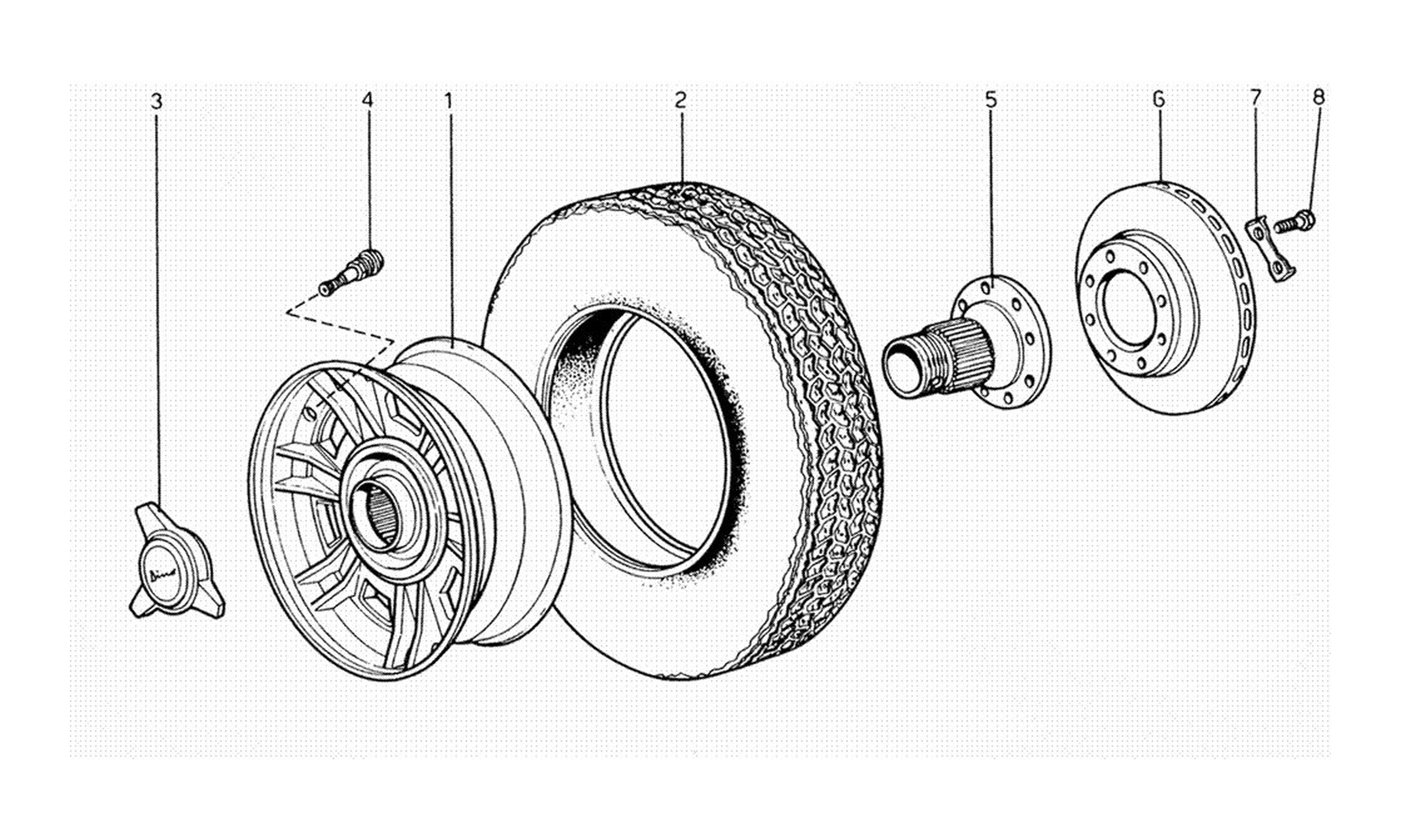 Schematic: Wheels Brake Disc And Rear Hub