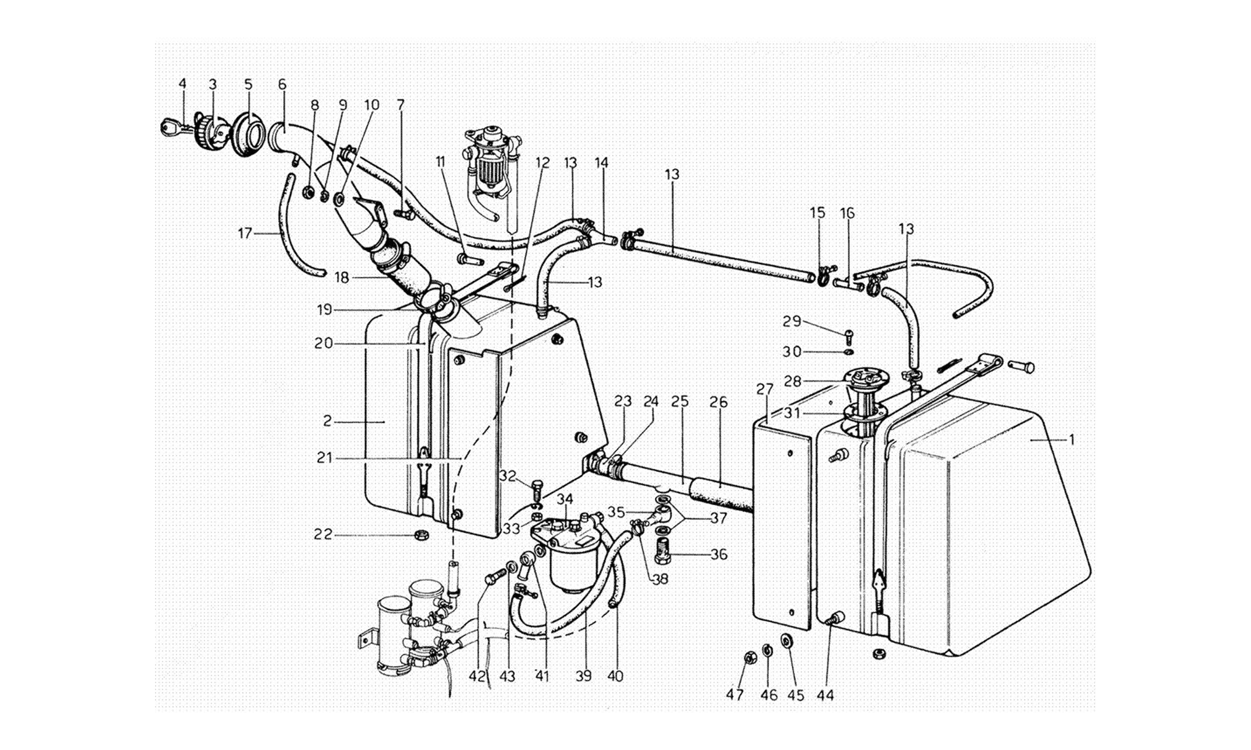 Schematic: Fuel Tanks And Pipes