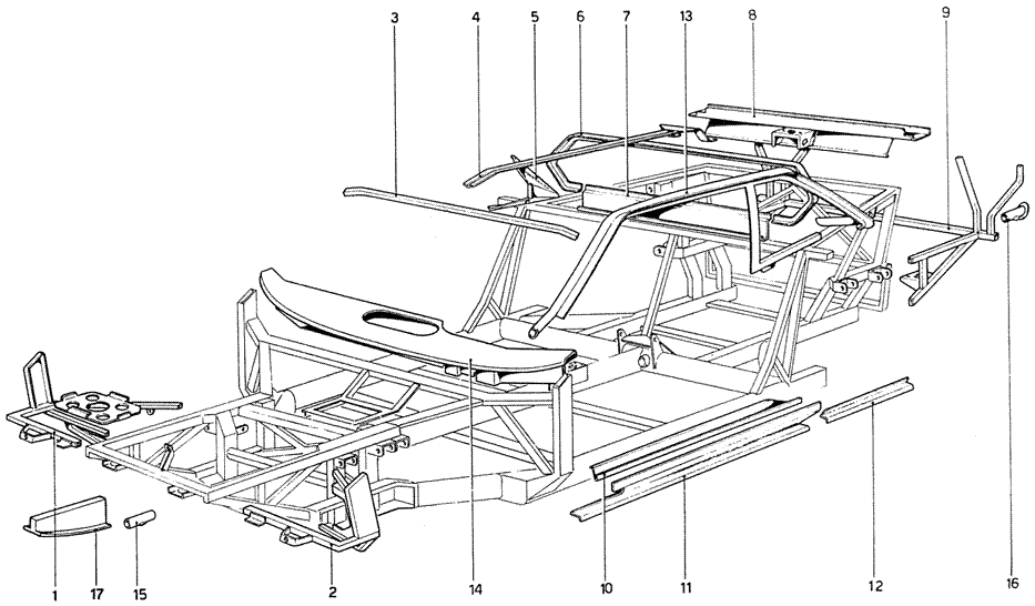 Schematic: Body Shell - Inner Elements