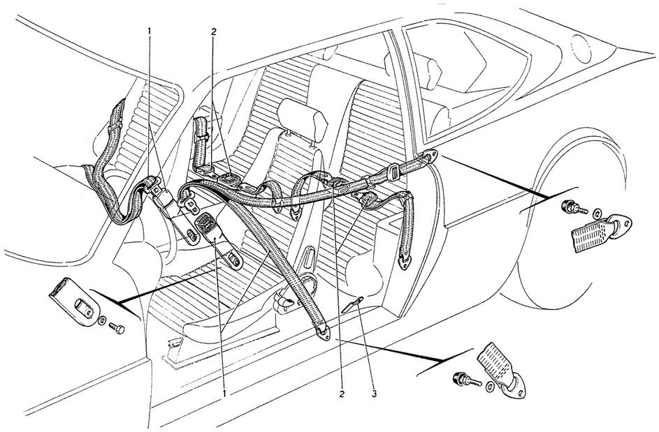 Schematic: Seat Belts