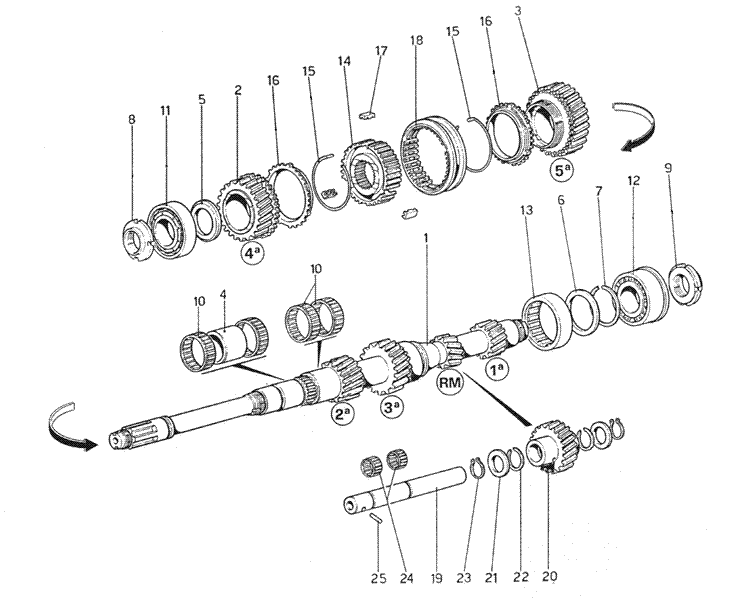 Schematic: Main Shaft Gears