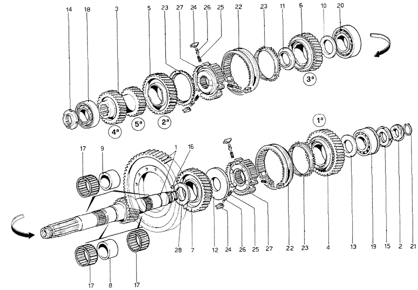 Schematic: Lay Shaft Gears