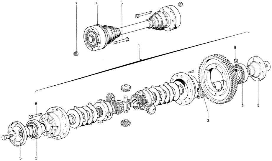 Schematic: Differential & Axle Shafts