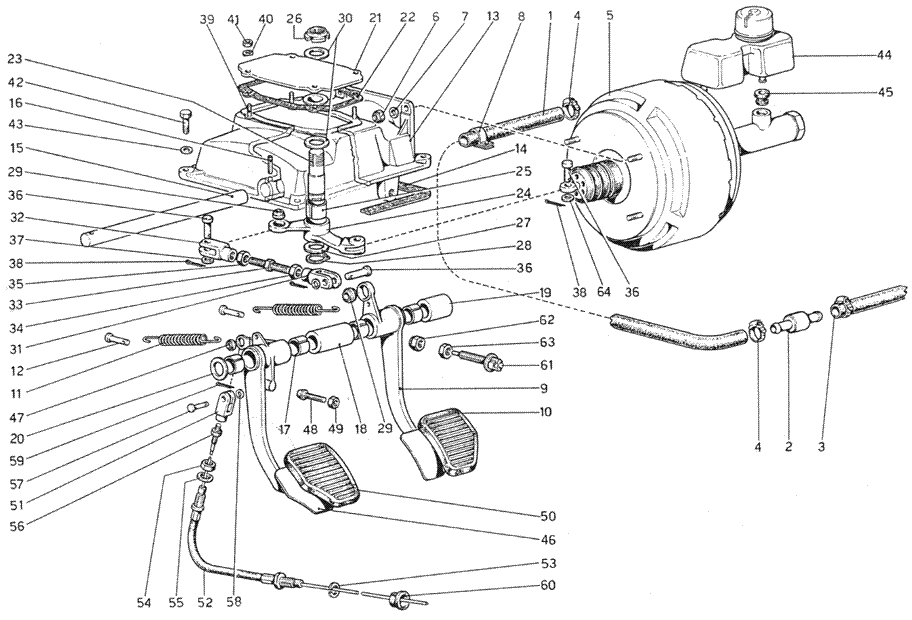 Schematic: Pedal Board - Brake And Clutch Controls