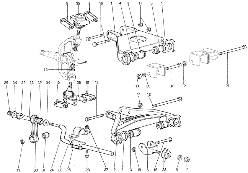 Schematic: Front Suspension - Wishbones