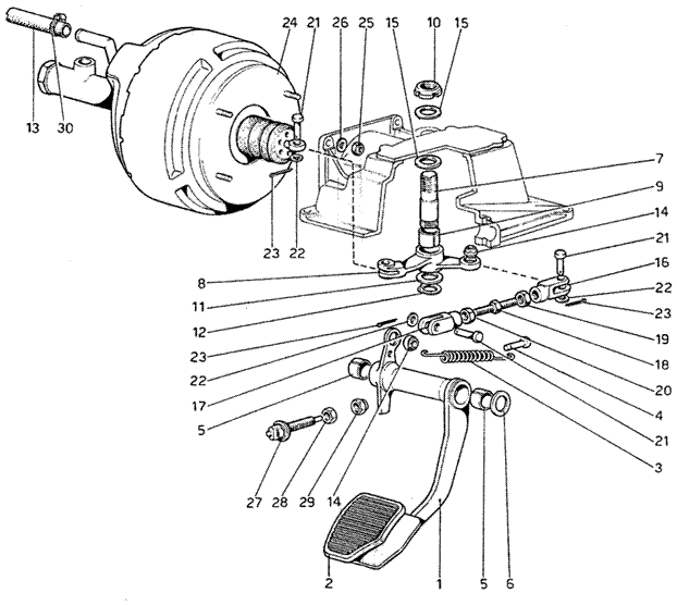 Schematic: Brake Hydraulic System (Variants For Rhd Versions)