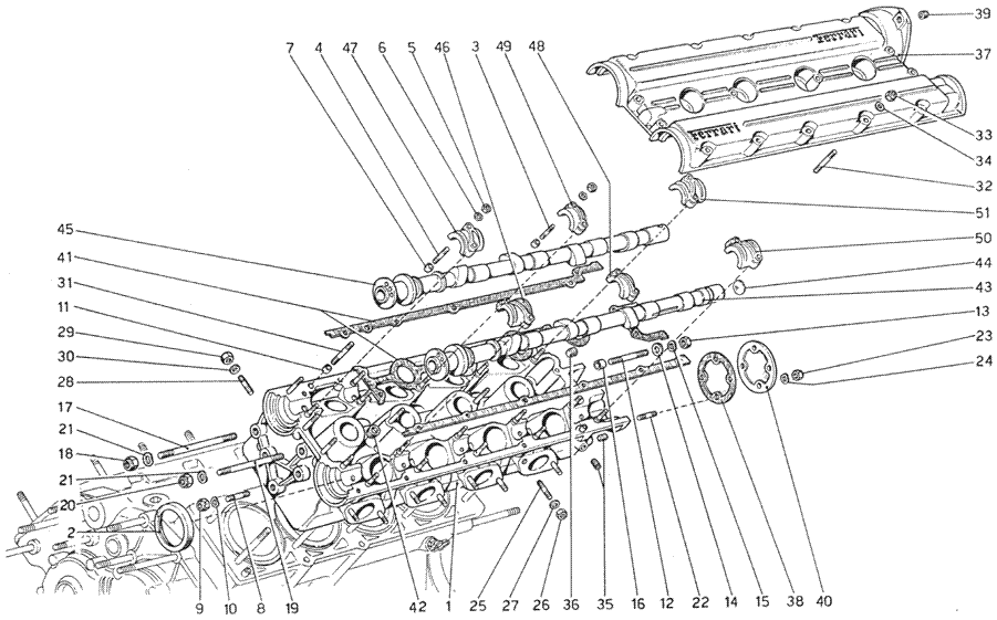 Schematic: Cylinder Head (Left)