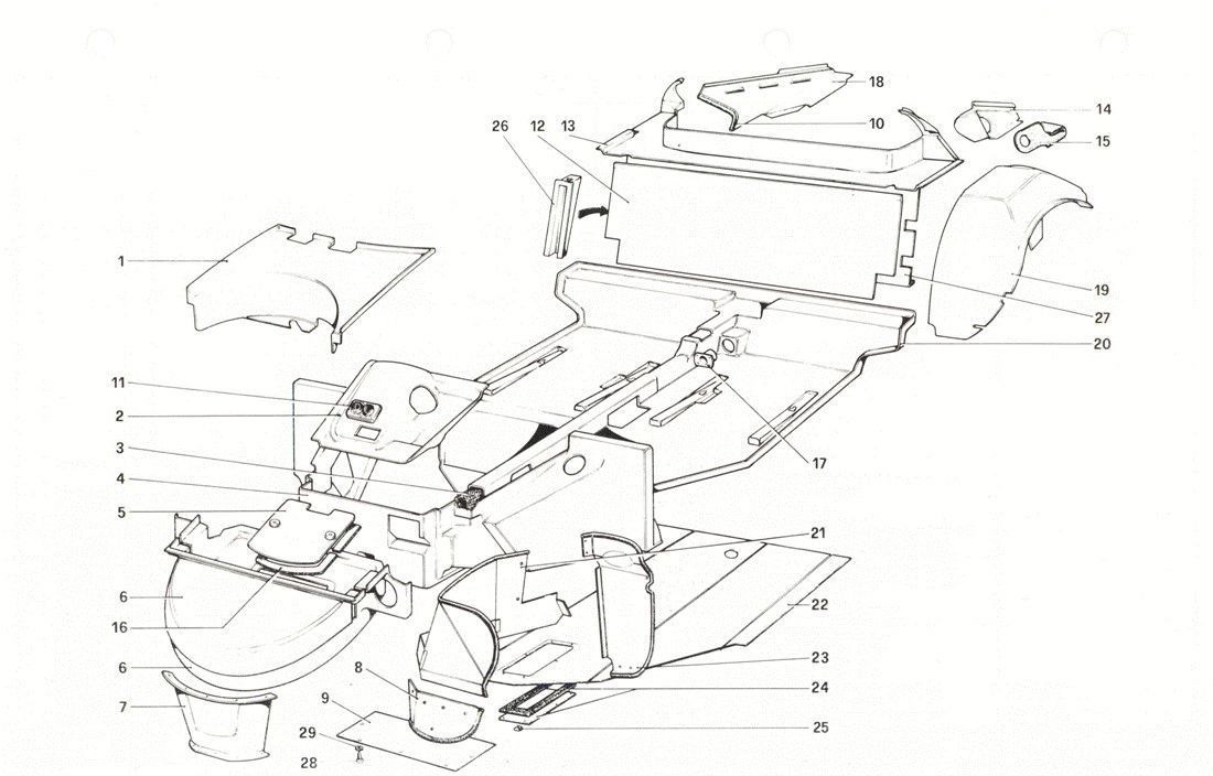 Schematic: Body shell - Inner elements