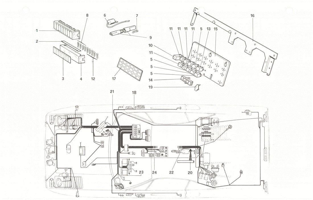 Schematic: Fuses and relays