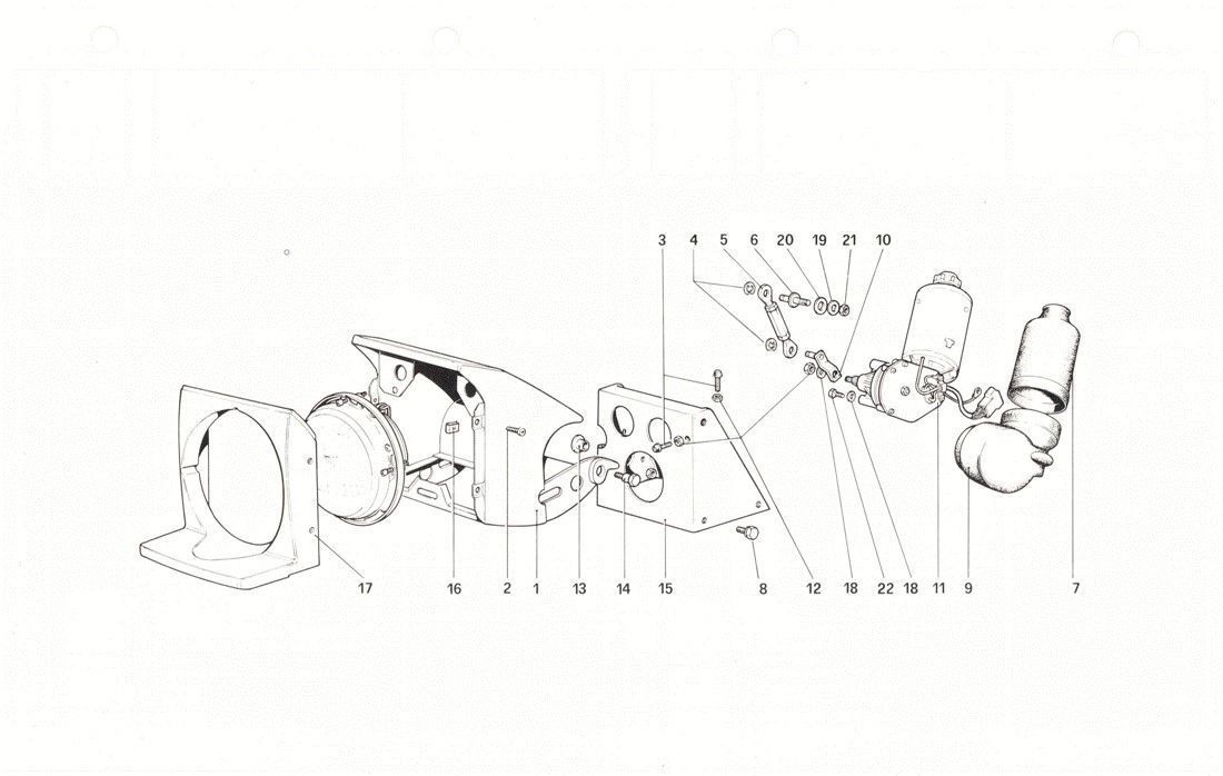 Schematic: Headlights lifting device