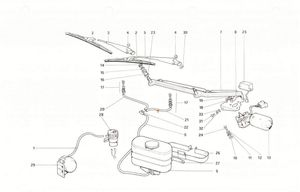 Windshield wiper, washer and horn