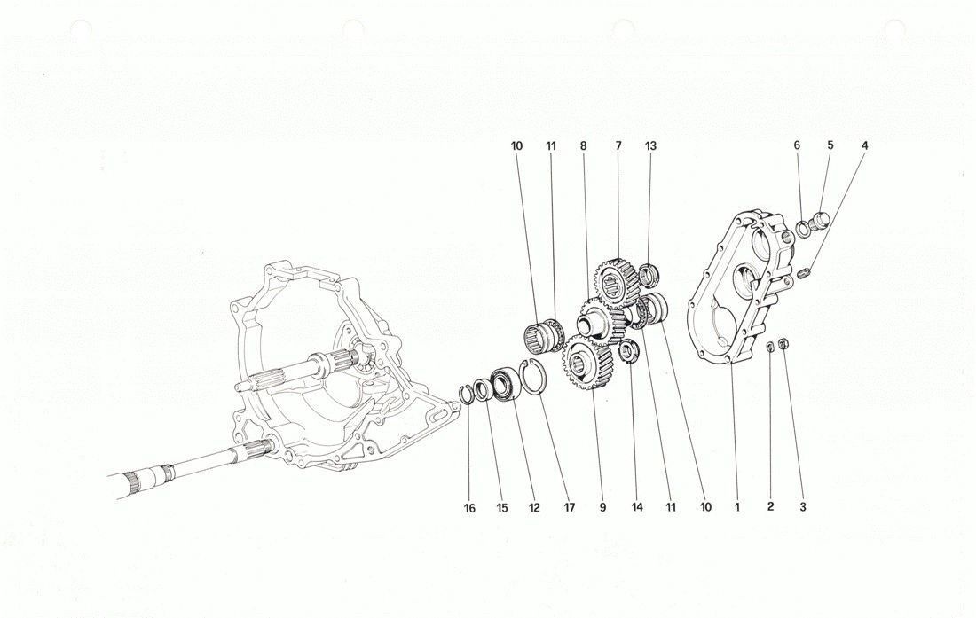 Schematic: Gearbox transmission