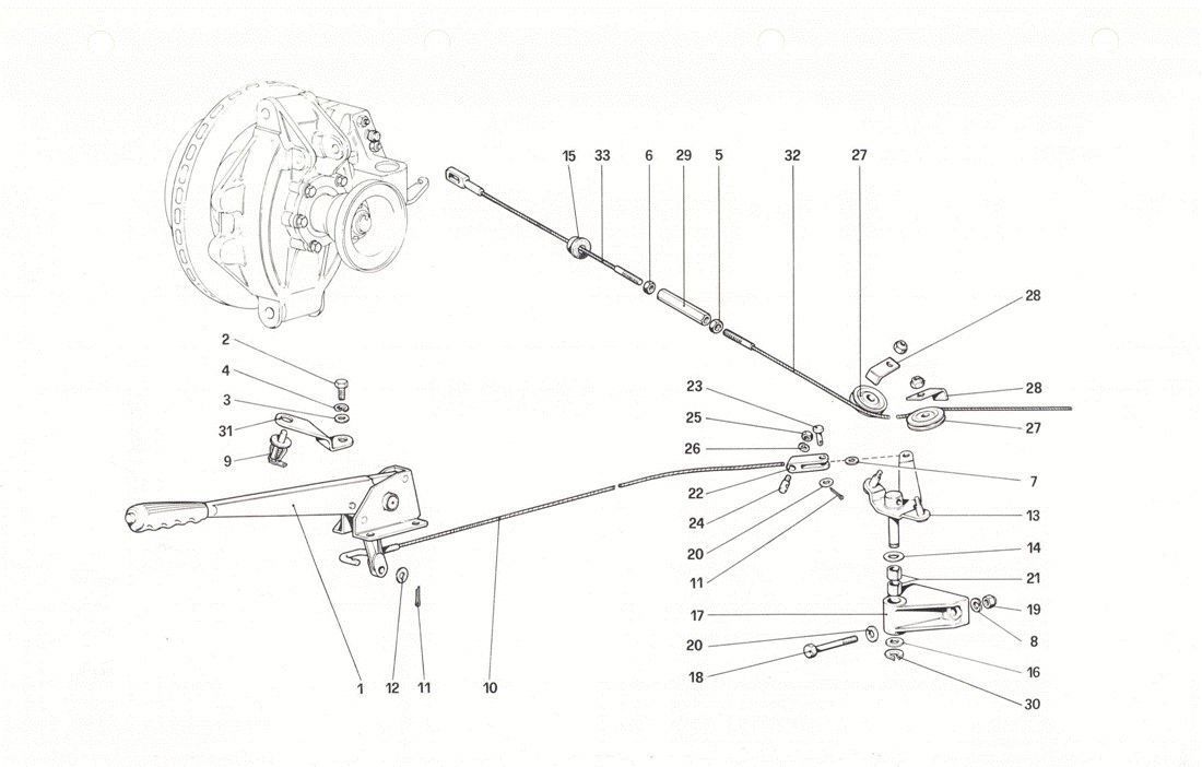 Schematic: Hand - brake control