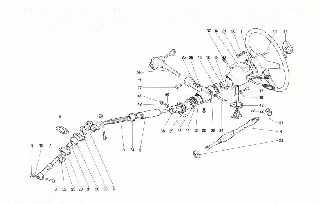 Schematic: Steering column