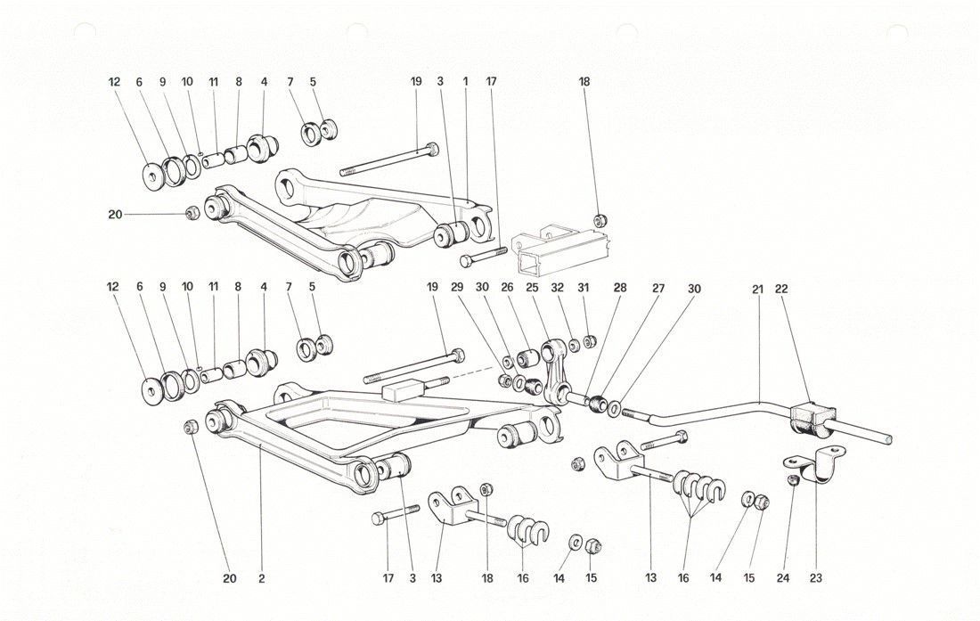 Schematic: Rear suspension - Wishbones