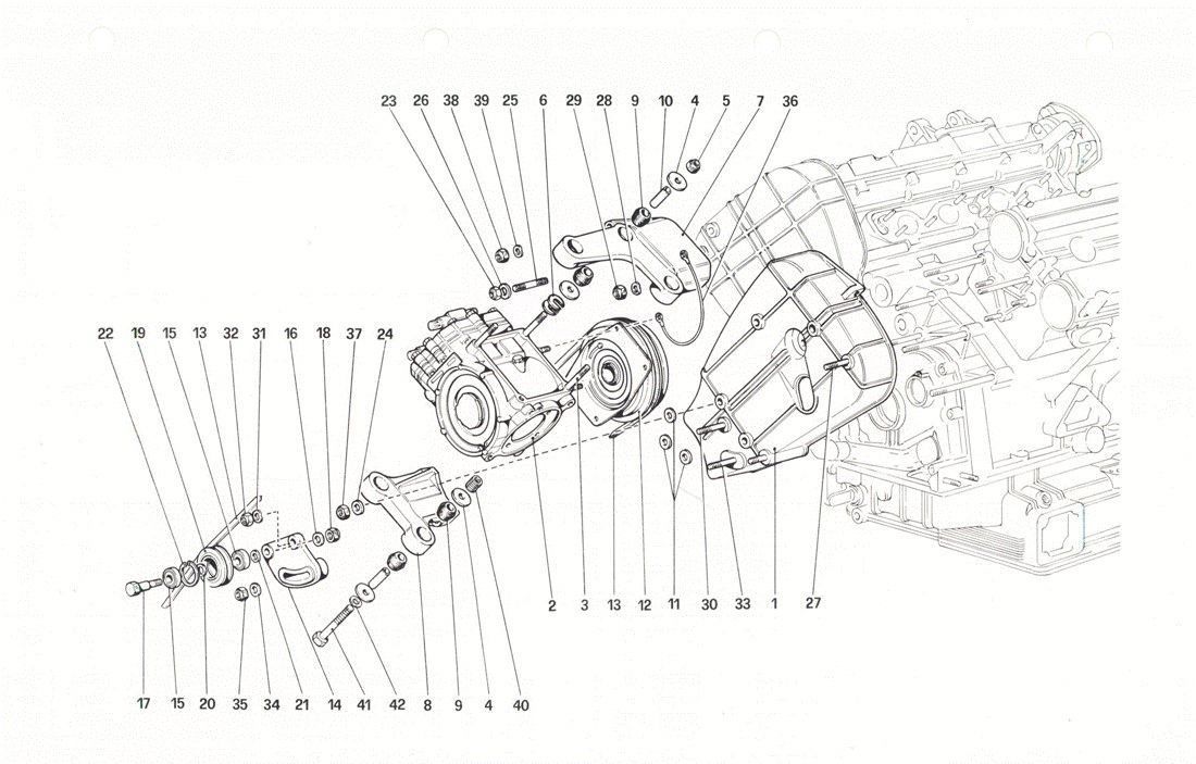 Schematic: Air conditioning compressor and controls