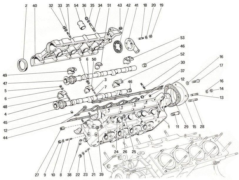 Schematic: Cylinder head (Right)