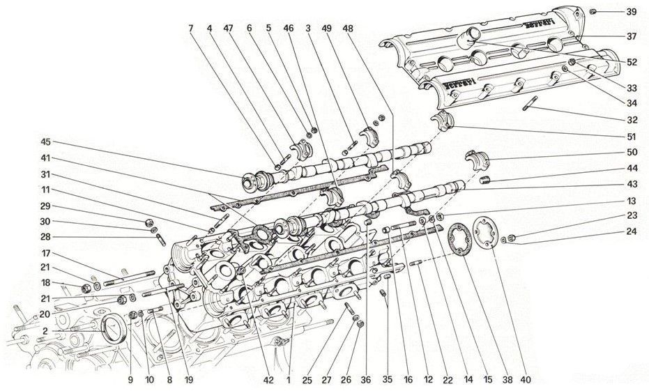 Schematic: Cylinder head (Left)