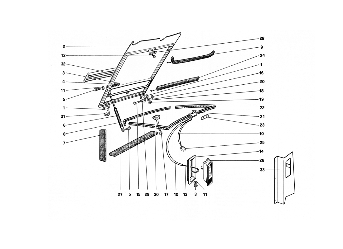 Schematic: Front Compartment Lid