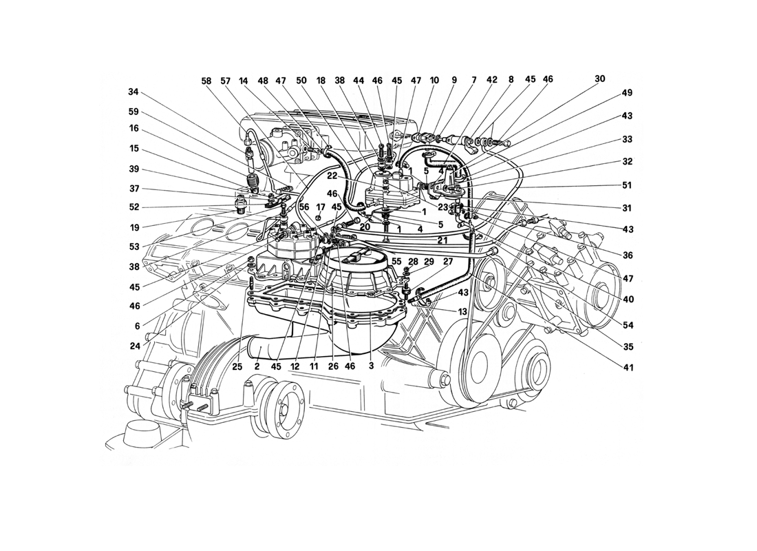 Schematic: Fuel Injection System - Fuel Distributors, Lines