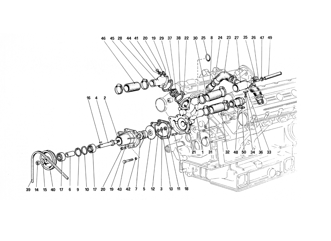 Schematic: Water Pump And Pipings