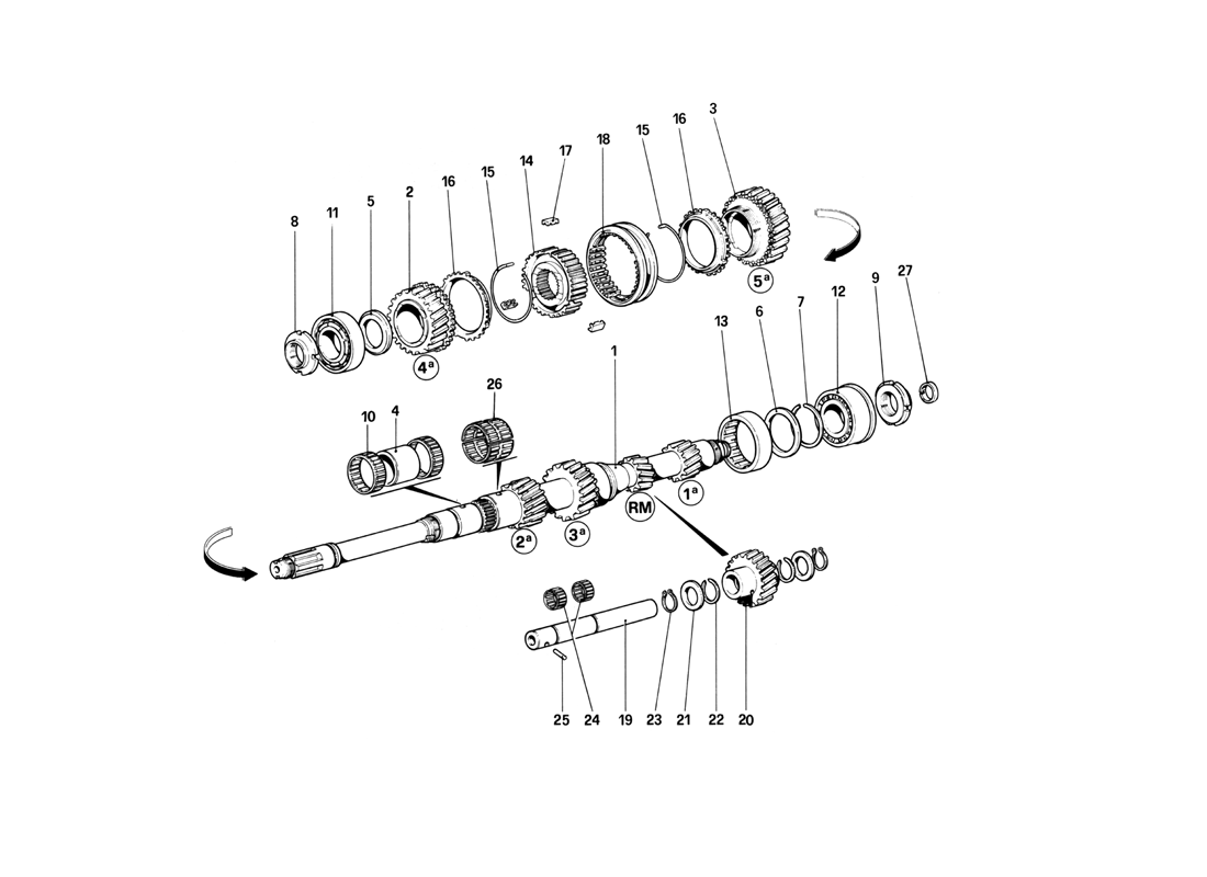 Schematic: Main Shaft Gears