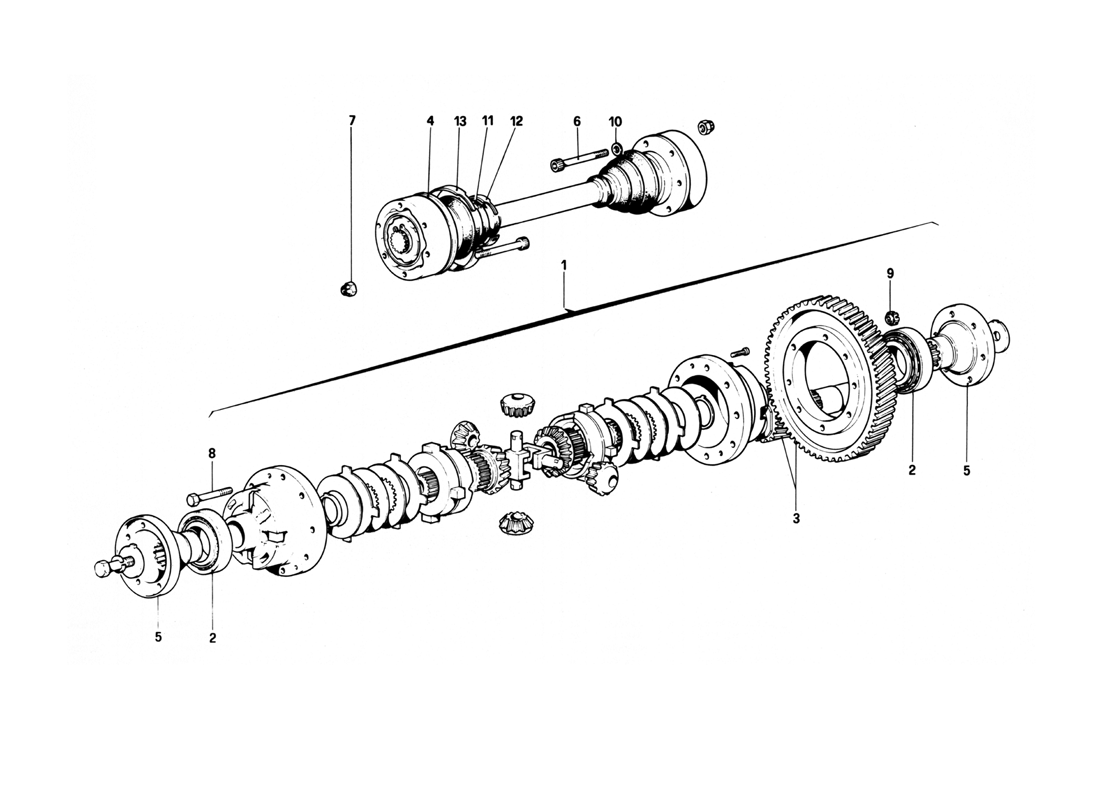 Schematic: Differential & Axle Shafts