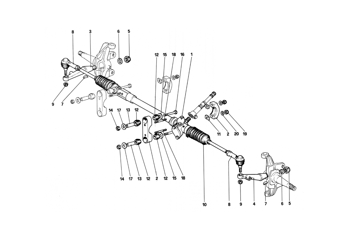 Schematic: Steering Box And Linkage