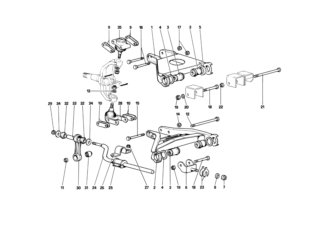 Schematic: Front Suspension - Wishbones