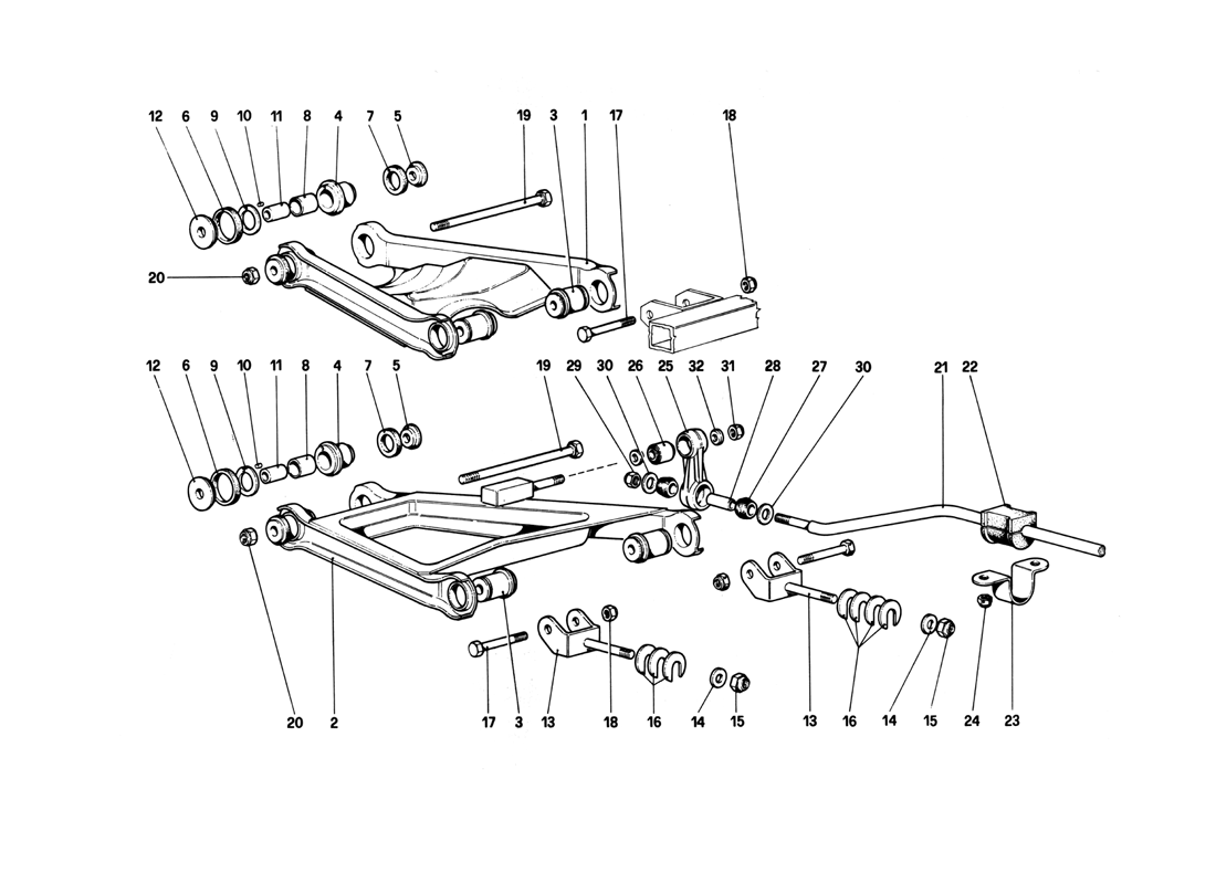 Schematic: Rear Suspension - Wishbones