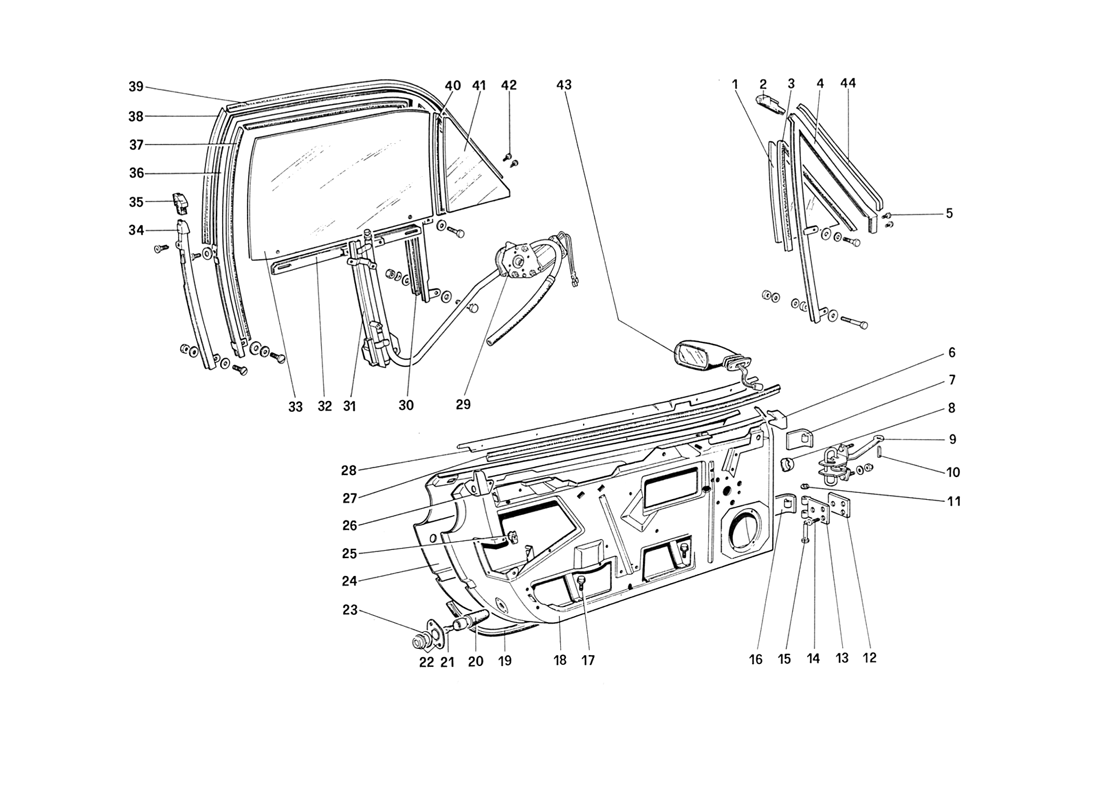 Schematic: Doors (from car 71597)