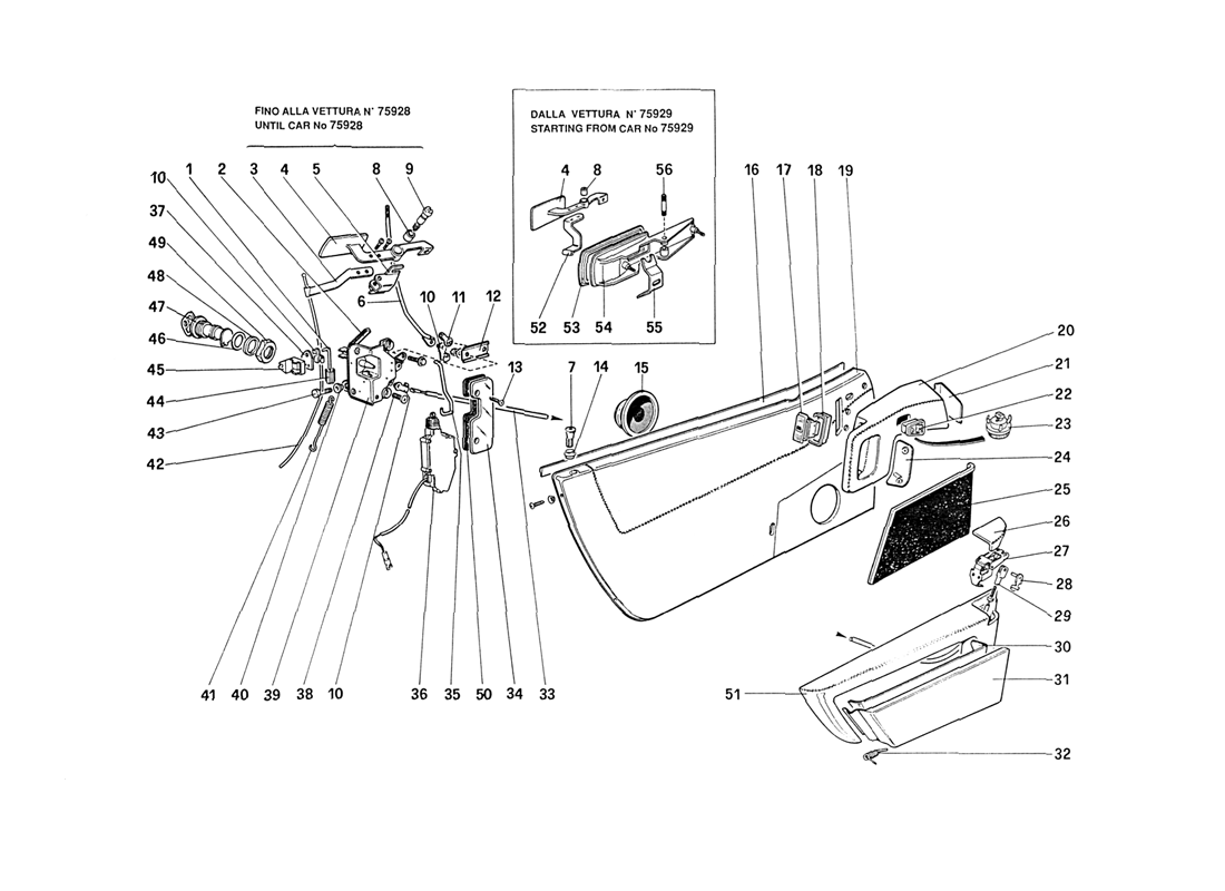 Schematic: Doors (from car 71597)